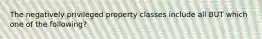 The negatively privileged property classes include all BUT which one of the following?