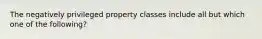 The negatively privileged property classes include all but which one of the following?