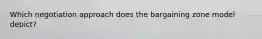 Which negotiation approach does the bargaining zone model depict?