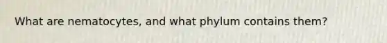 What are nematocytes, and what phylum contains them?