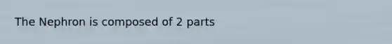 The Nephron is composed of 2 parts