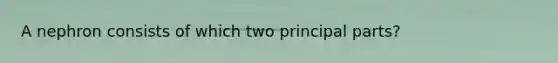 A nephron consists of which two principal parts?