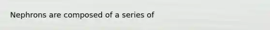 Nephrons are composed of a series of