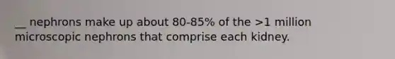 __ nephrons make up about 80-85% of the >1 million microscopic nephrons that comprise each kidney.