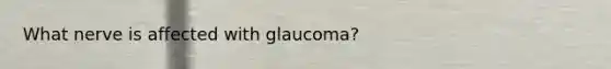 What nerve is affected with glaucoma?