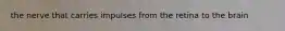 the nerve that carries impulses from the retina to the brain