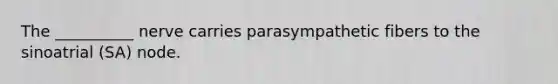 The __________ nerve carries parasympathetic fibers to the sinoatrial (SA) node.