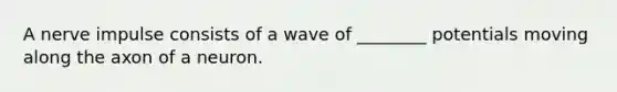 A nerve impulse consists of a wave of ________ potentials moving along the axon of a neuron.