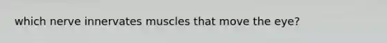 which nerve innervates muscles that move the eye?