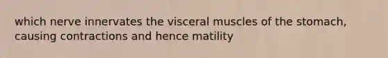 which nerve innervates the visceral muscles of the stomach, causing contractions and hence matility