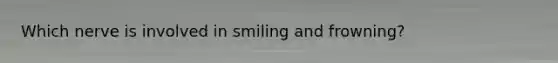 Which nerve is involved in smiling and frowning?