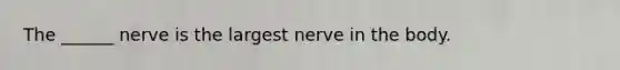 The ______ nerve is the largest nerve in the body.