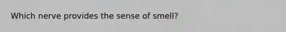 Which nerve provides the sense of smell?