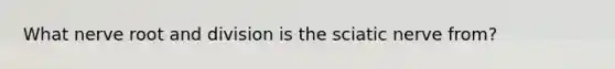 What nerve root and division is the sciatic nerve from?