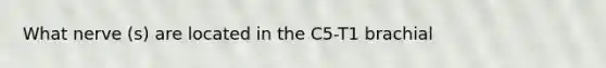 What nerve (s) are located in the C5-T1 brachial