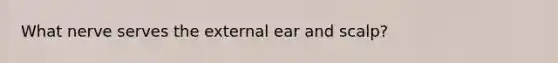 What nerve serves the external ear and scalp?