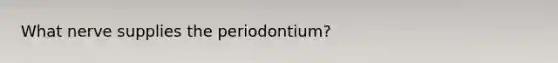 What nerve supplies the periodontium?