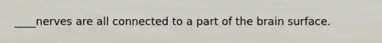 ____nerves are all connected to a part of the brain surface.