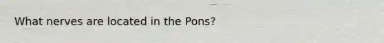 What nerves are located in the Pons?