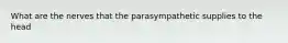 What are the nerves that the parasympathetic supplies to the head