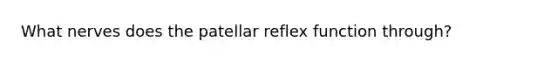 What nerves does the patellar reflex function through?