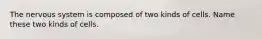 The nervous system is composed of two kinds of cells. Name these two kinds of cells.