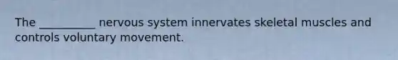 The __________ nervous system innervates skeletal muscles and controls voluntary movement.