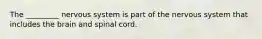 The _________ nervous system is part of the nervous system that includes the brain and spinal cord.