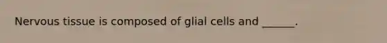 Nervous tissue is composed of glial cells and ______.