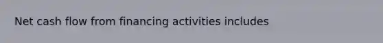 Net cash flow from financing activities includes