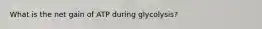 What is the net gain of ATP during glycolysis?
