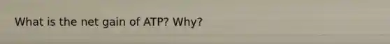 What is the net gain of ATP? Why?