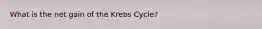 What is the net gain of the Krebs Cycle?