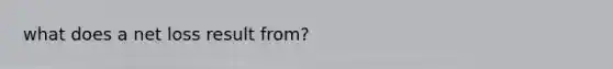 what does a net loss result from?
