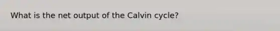 What is the net output of the Calvin cycle?