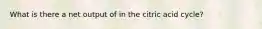 What is there a net output of in the citric acid cycle?