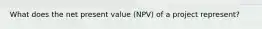 What does the net present value (NPV) of a project represent?