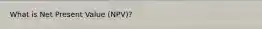 What is Net Present Value (NPV)?