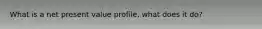 What is a net present value profile, what does it do?