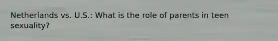 Netherlands vs. U.S.: What is the role of parents in teen sexuality?