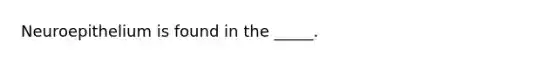 Neuroepithelium is found in the _____.