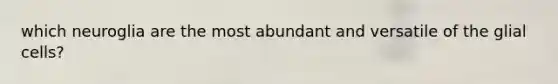 which neuroglia are the most abundant and versatile of the glial cells?