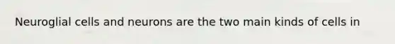 Neuroglial cells and neurons are the two main kinds of cells in