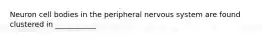 Neuron cell bodies in the peripheral nervous system are found clustered in ___________