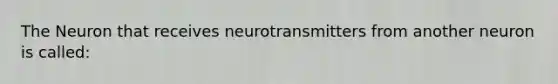 The Neuron that receives neurotransmitters from another neuron is called: