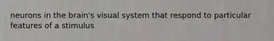 neurons in the brain's visual system that respond to particular features of a stimulus