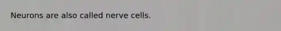 Neurons are also called nerve cells.