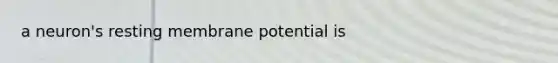 a neuron's resting membrane potential is