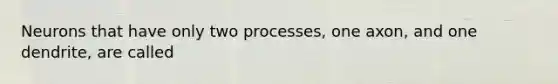 Neurons that have only two processes, one axon, and one dendrite, are called
