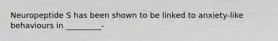 Neuropeptide S has been shown to be linked to anxiety-like behaviours in _________-